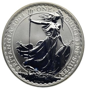 obverse: GRAN BRETAGNA - Britannia - 1 oz argento - 2 Pounds 2004
