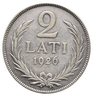 obverse: LETTONIA 2 Lati argento 1926