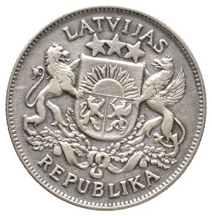 reverse: LETTONIA 2 Lati argento 1926