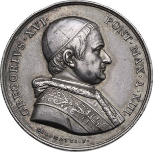 obverse: Gregorio XVI (1831-1846), Bartolomeo Alberto  Cappellari. Medaglia A. XIII per la Lavanda