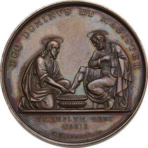 reverse: Pio IX  (1846-1878), Giovanni Mastai Ferretti.. Medaglia A. XIII per la Lavanda