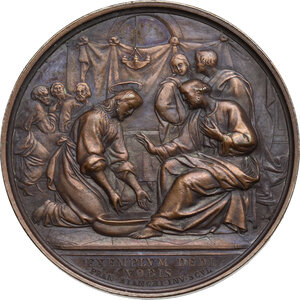 reverse: Pio IX  (1846-1878), Giovanni Mastai Ferretti.. Medaglia A. XXI per la Lavanda
