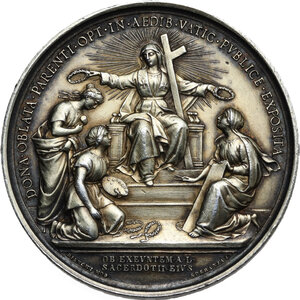 reverse: Leone XIII (1878-1903), Gioacchino Pecci.. Medaglia A. X, per l esposizione in Vaticano dei doni ricevuti per il Giubileo Sacerdotale