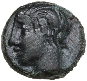 obverse: Messana. AE Hexas or Dionkion, c. 420-413 BC.  Coinage in the name of Messana