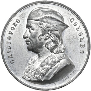 obverse: Cristoforo Colombo (1451-1506). Medaglia 1892 per il quarto centenario dalla scoperta dell America