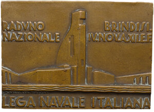obverse: Monumento ai Marinai d Italia - Brindisi. Placchetta sd (A. VII 1929) a ricordo dei Marinai d Italia