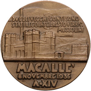 reverse: Medaglia A. XIV 1935 per la vittoria di Macallè