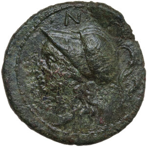 obverse: Morgantina.  The Hispani.. AE 21 mm, c. mid-late 2nd century BC
