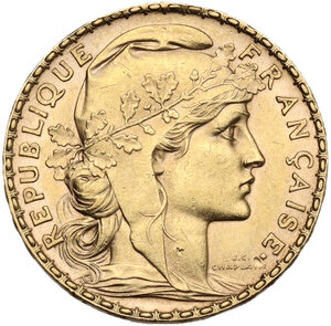 obverse: France.  Third republic (1871-1940).. 20 francs 1906