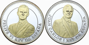 obverse: Spain. Set of two (2) commemorative coins/medals of Felipe VI and Juan Carlos I