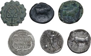 reverse: Miscellanea. Lotto di sei (6) monete da classificare, dal mondo greco al medioevo