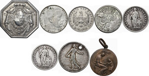 obverse: Miscellaneous. Lot of eight (8) coins from the world: France, Germany, Italy, Switzeland