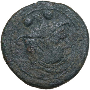 obverse: Anonymous post semilibral series.. AE Sextans, 215-212 BC