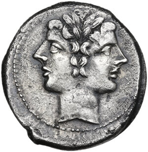 obverse: Anonymous. Quadrigatus (Didrachm), uncertain Sicilian mint, 216 BC