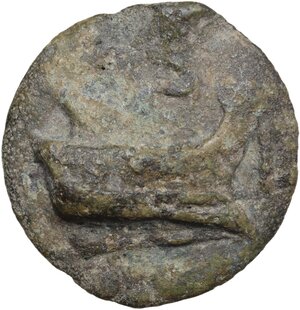 reverse: L series.. AE Cast Semis. Luceria mint, 214-212 BC
