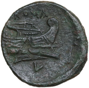 reverse: First heavy L series.. AE Semuncia. Luceria mint, c. 214-212 BC