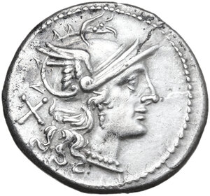 obverse: Anonymous. AR Denarius, uncertain Campanian mint (Capua?), 206-205 BC