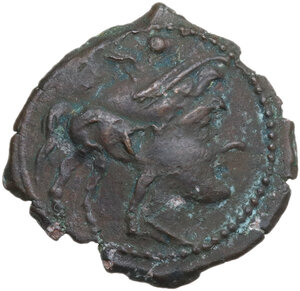obverse: Minturnae  Second Punic War issue. AE Sextans, after 211 BC
