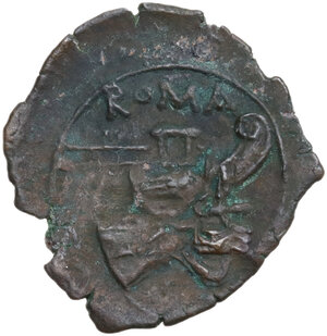 reverse: Minturnae  Second Punic War issue. AE Sextans, after 211 BC