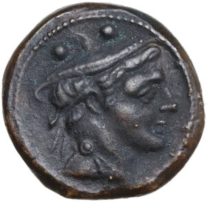 obverse: Minturnae  Second Punic War issue. AE Sextans, after 211 BC
