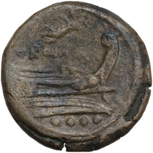 reverse: Victory heavy series.. AE Triens. Central Italy, 211-208 BC