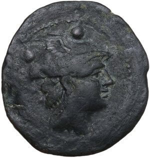 obverse: P. Manlius Vulso.. AE Sextans. Sardinia, c. 210 BC