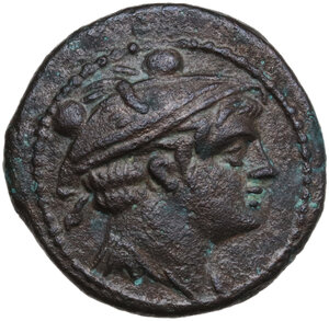 obverse: C. Aurunculeius.. AE Sextans. Sardinia, c. 209 BC
