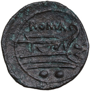 reverse: C. Aurunculeius.. AE Sextans. Sardinia, c. 209 BC