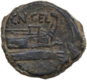 reverse: Cn. Gellius. AE Quadrans, 138 BC