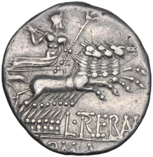 reverse: L. Trebanius. AR Denarius, 135 BC