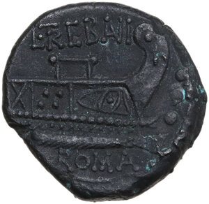 reverse: L. Trebanius.. AE Quadrans, 135 BC