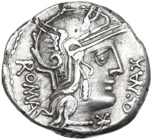 obverse: Q. Fabius Maximus. AR Denarius, 127 BC