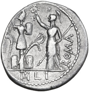 reverse: M. Furius Philus. AR Denarius, 119 BC
