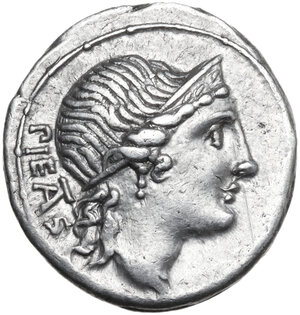 obverse: M. Herennius. AR Denarius, 108 or 107 BC
