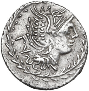 obverse: Mn. Lucilius M.f.. AR Denarius, 101 BC