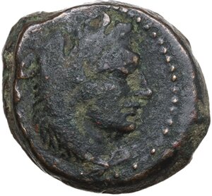 obverse: C. Poblicius Malleolus. AE Quadrans, 96 BC