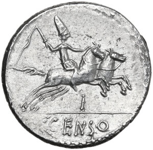 reverse: C. Marcius Censorinus. AR Denarius, 88 BC