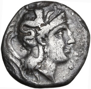 obverse: Southern Apulia, Tarentum. AR Drachm, c. 302-280 BC