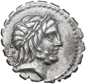 obverse: Q. Antonius Balbus. AR Denarius serratus, 83-82 BC