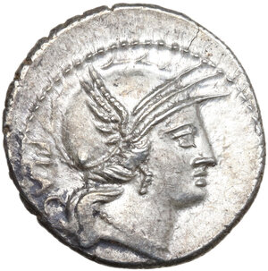 obverse: L. Rutilius Flaccus. AR Denarius, 77 BC
