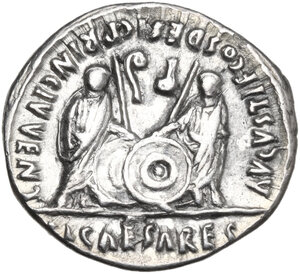 reverse: Augustus (27 BC - 14 AD)  . AR Denarius, Lugdunum mint, c. 2 BC-4 AD