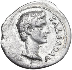 obverse: Augustus (27 BC - 14 AD).. AR Denarius. Rome mint, L. Caninius Gallus, moneyer. Struck 12 BC