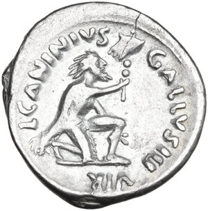 reverse: Augustus (27 BC - 14 AD).. AR Denarius. Rome mint, L. Caninius Gallus, moneyer. Struck 12 BC