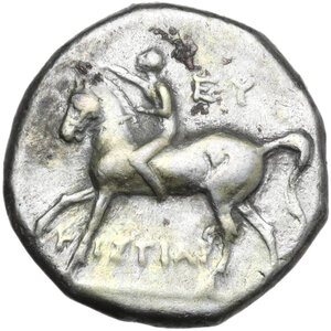 obverse: Southern Apulia, Tarentum. AR Nomos, 272-240 BC