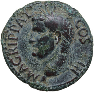 obverse: Agrippa (died 12 BC).. AE As, struck under Caligula, 37-41