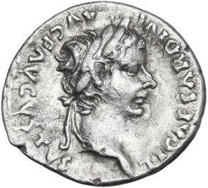 obverse: Tiberius (14-37 AD).. AR Denarius, Tribute Penny type. Lugdunum mint, 18-35 AD