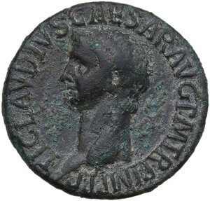 obverse: Claudius (41-54).. AE As, Rome mint, 50-54 AD