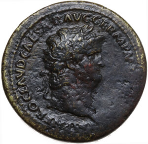 obverse: Nero (54-68).. AE Sestertius, c. 67 AD