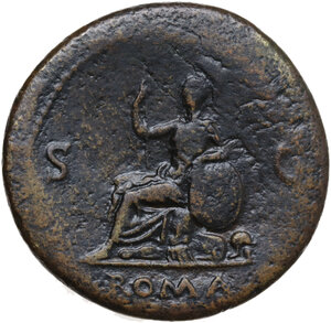reverse: Nero (54-68).. AE Sestertius, c. 67 AD