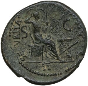 reverse: Nero (54-68).. AE Dupondius, Lugdunum mint,, c. 64-67